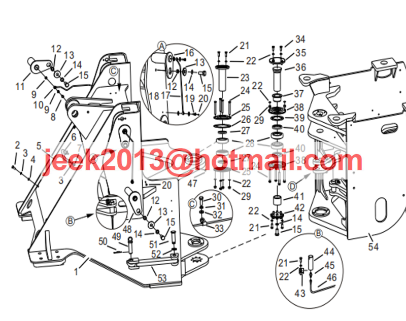CDM833 CDM835E ARTICULATED PIN KIT FOR LONGKING WHEEL LOADER 30890900376_30890100020